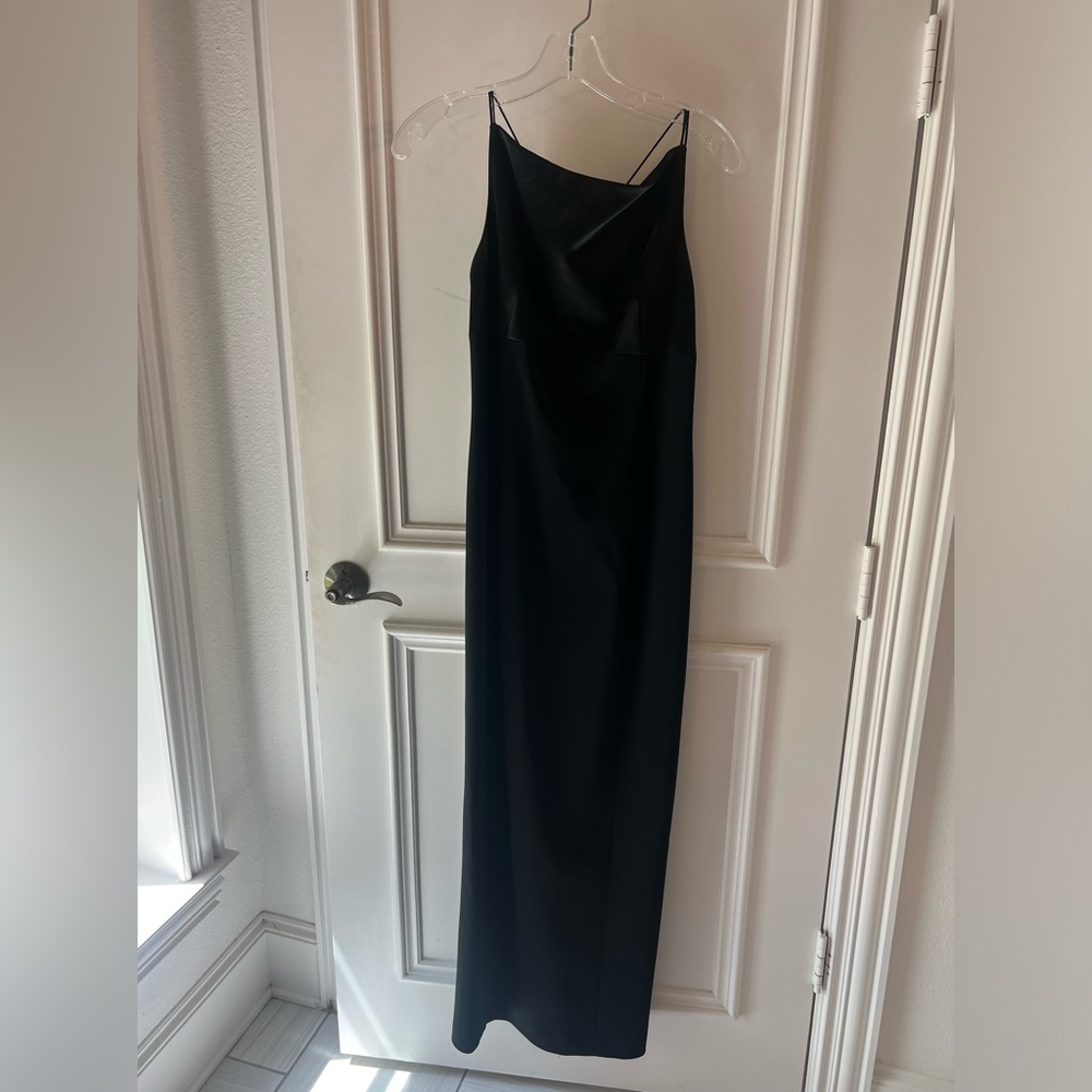 Full length black dress LBD